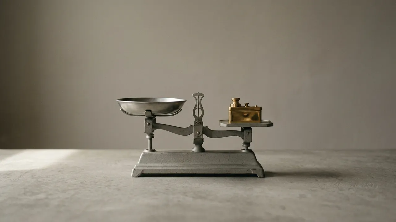 An analog gauge with its needle resting between low and high marks, studio lit